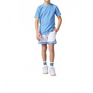 NEW COURTSIDE KIDS mesh basketball short in white